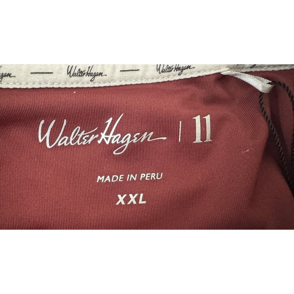 NWT Walter Hagen Men's XXL Houndstooth Pink Polo Shirt Golf Tee Time Print - Picture 2 of 16